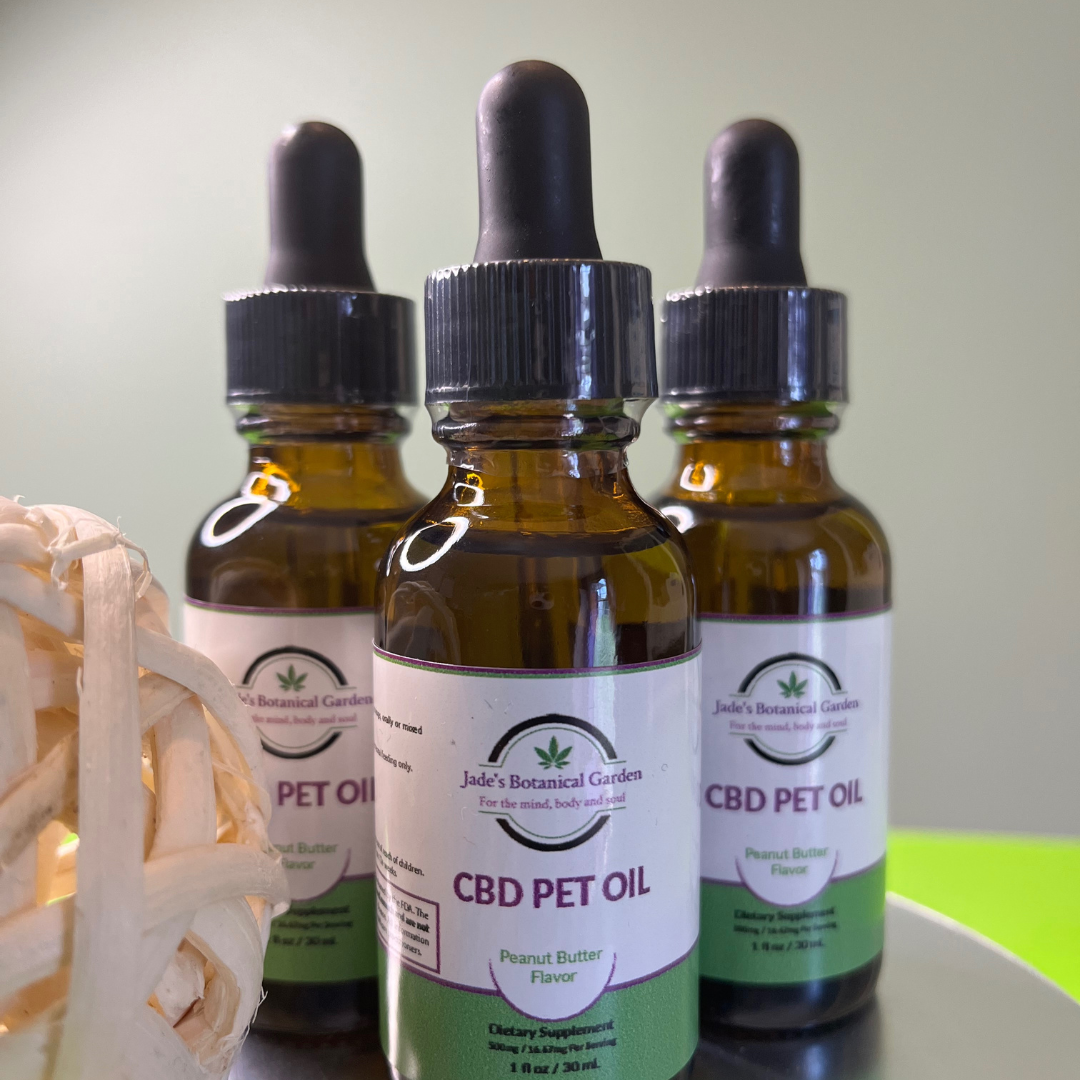 CBD Pet Oil Tincture For Dogs, Cats & Pets - Jade's Botanical Garden